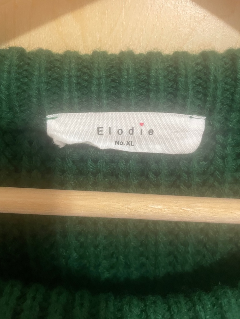 Elodie Chevron Colorblock Crewneck Sweater in Green, White & Navy XL - Picture 2 of 9